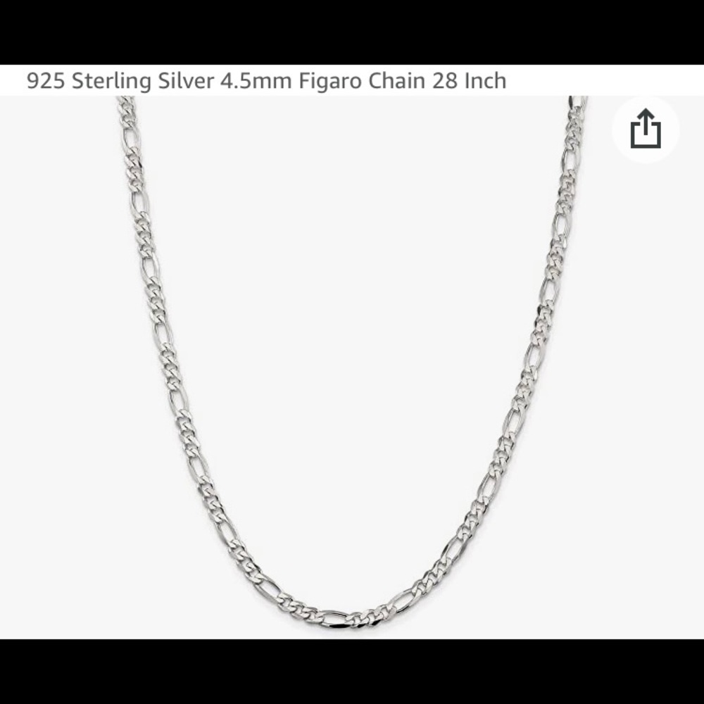 Figaro 28 inch Sterling Silver Necklace